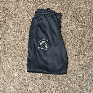 Adidas Michigan State Spartans Black Track Pants Adult Size Small MSU Logo NCAA